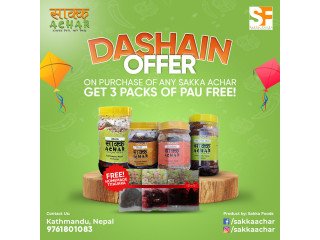 Festival OFFER! Order any Sakka Achar & get 3 flavour of homemade, tasty #titaura FREE!