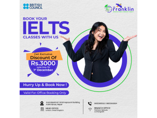 Ready to take your IELTS Class? Book with us now and enjoy an Exclusive Discount. Hurry up, this offer is valid until December 1st.